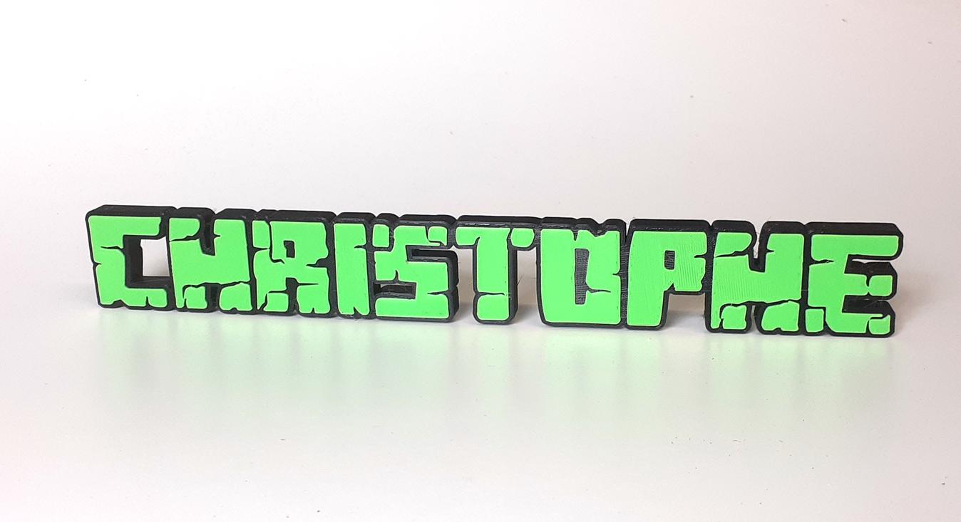 Minecraft Style Text Box Custom Minecraft-style Text, 3D Printed - Etsy