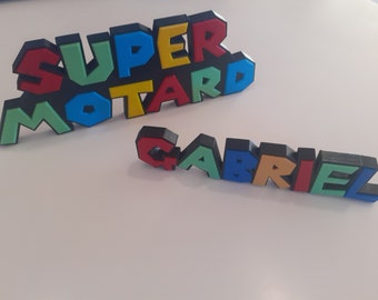 Benutzerdefinierter Text im Mario-Stil im 3D-Druck