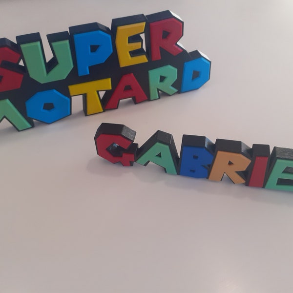 Benutzerdefinierter Text im Mario-Stil im 3D-Druck