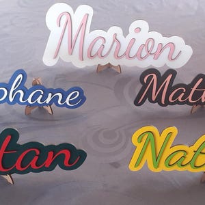 Placa de pared personalizada con nombre: decoración de pared o puerta para habitación infantil