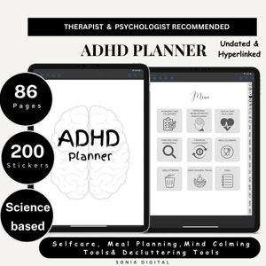 ADHD Digital Planner, 2023 2024 Dated ADHD Digital Planner, ADHD Planner, Digital Planner, Weekly Planner, Monthly Planner, iPad Planner