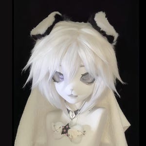 Kigurumi Furry Head, Solid Color Puppy Style Furry Mask Head, Y2K Fursuit Cos, New Furry Suit Head, Cute Fursuit Head, Christmas Gifts