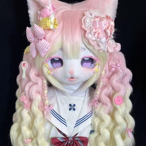 Fur Head, Cute Furry Mask Head, Furi Cos, New Fur Suit Head, Kig Kemono Mask, Fursuit Head