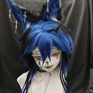 Kigurumi Furry Furhead, Süßer Pelzmaskenkopf, Furi Cos, Neuer Pelzanzugskopf, Kig Kemono Maske, Glühende Augen Fursuit Kopf
