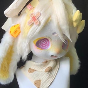 Kigurumi harig hoofd, schattig harig maskerhoofd, bont cos, nieuw bontpak hoofd, Kig kemono-masker, personaliseerbaar handgemaakt cosplay kostuummasker