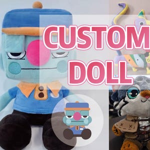 Custom Plush,Handmade Plush Commissions,Picture Customized Plush Dolls,OC Dolls,Fursuit Doll,Gift For Anime Fan