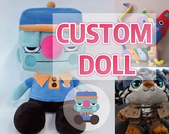 Custom Plush,Handmade Plush Commissions,Picture Customized Plush Dolls,OC Dolls,Fursuit Doll,Gift For Anime Fan