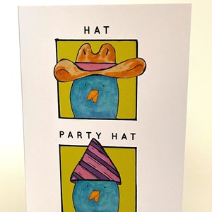 Carte de voeux, chapeau vs chapeau de fête