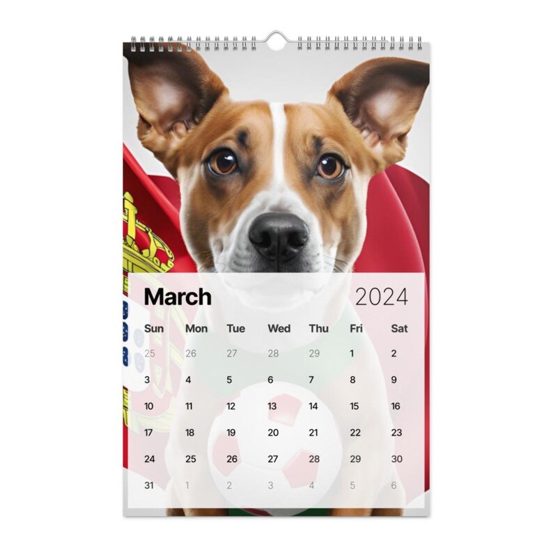 Wall Calendar 2024 / Olympic Games 2024 / European Footbal 2024 / Dog