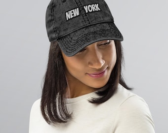 Vintage Cotton Twill Cap / New York Vintage cap / Fashion gift for yourself / Cap for him /  Unisex vintage cap / Streetwear accessory /