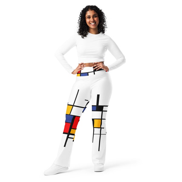 Flare leggings / Piet Mondrian / AI created / Outfit for festival