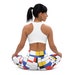 Yellow Mondrian Pattern Print Women Leggings