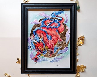 Year Of The Dragon Fine Art Print, Mystical Lunar New Year Art