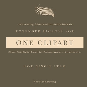 erweiterte Lizenz One Clipart - für ein Single Clipart oder Clipart Set - von Anelalena