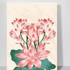 Pink flowers Canvas 16 x 20 inches digital picture digital product canvas