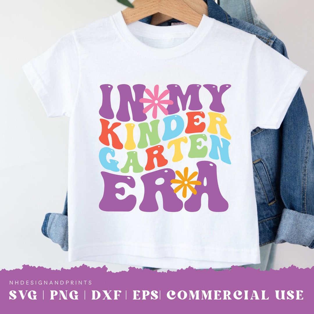 In My Kindergarten Era Svg Kids Tee Svg Back to School Png - Etsy