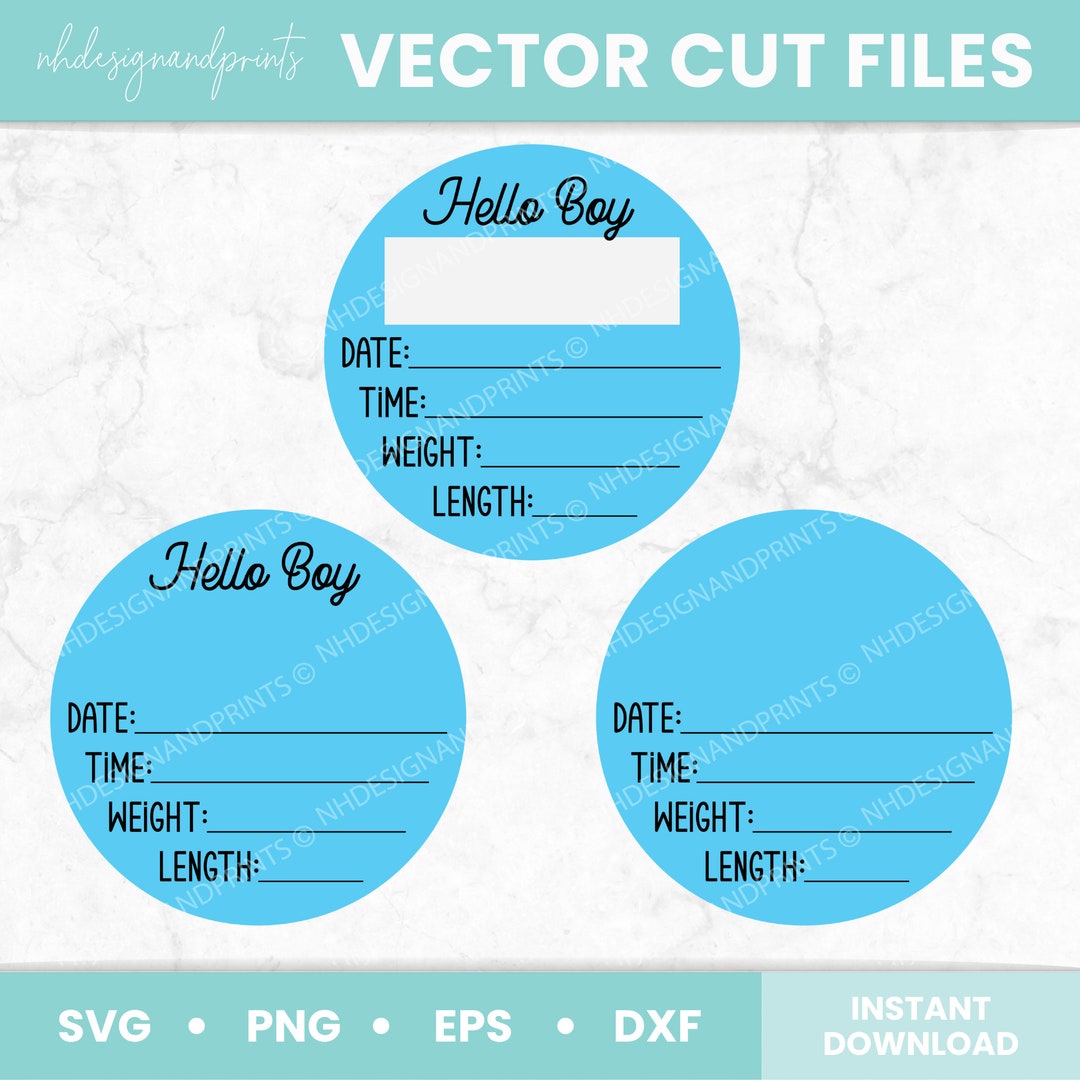 Birth Stat Round SVG, Baby Stat Svg, Birth Stat Sign Svg, Round Baby ...
