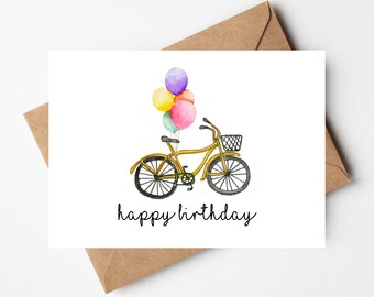 Editable &amp; Printable Happy Birthday Card / Instant Download - Etsy