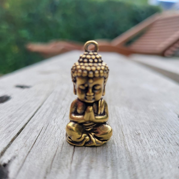 Mini Bouddha en laiton pendentif