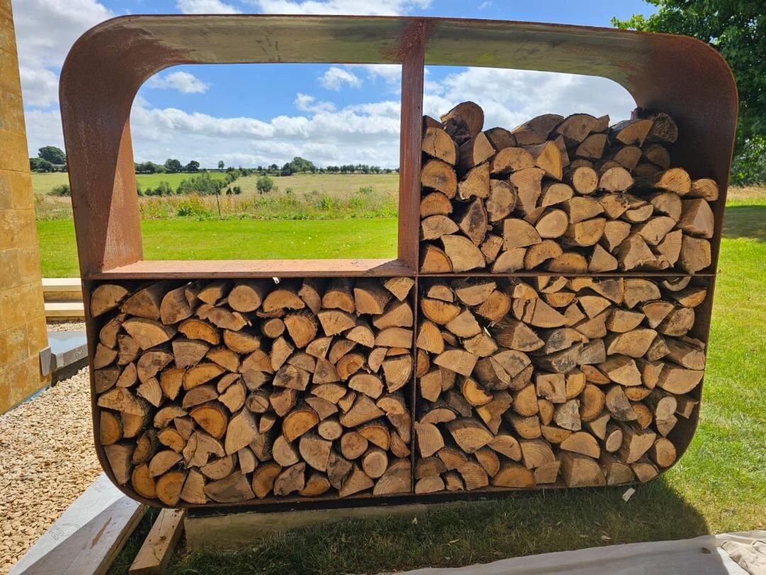 Log Store , Corten Steel Log Store , Cor-ten Log Store , Rusty Log ...