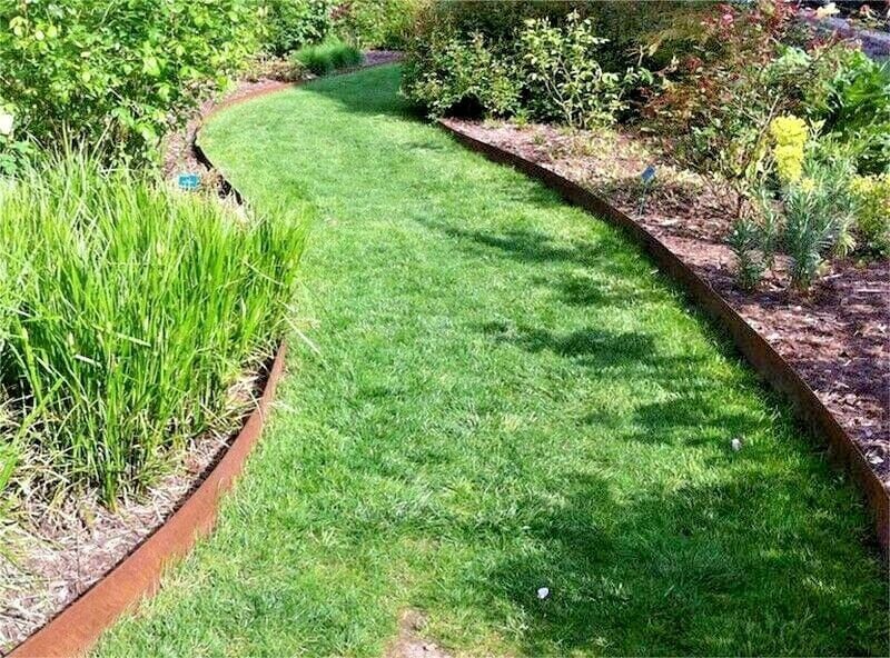 Corten Steel Lawn Edging, Rustic Garden Path Border, Made in England ...