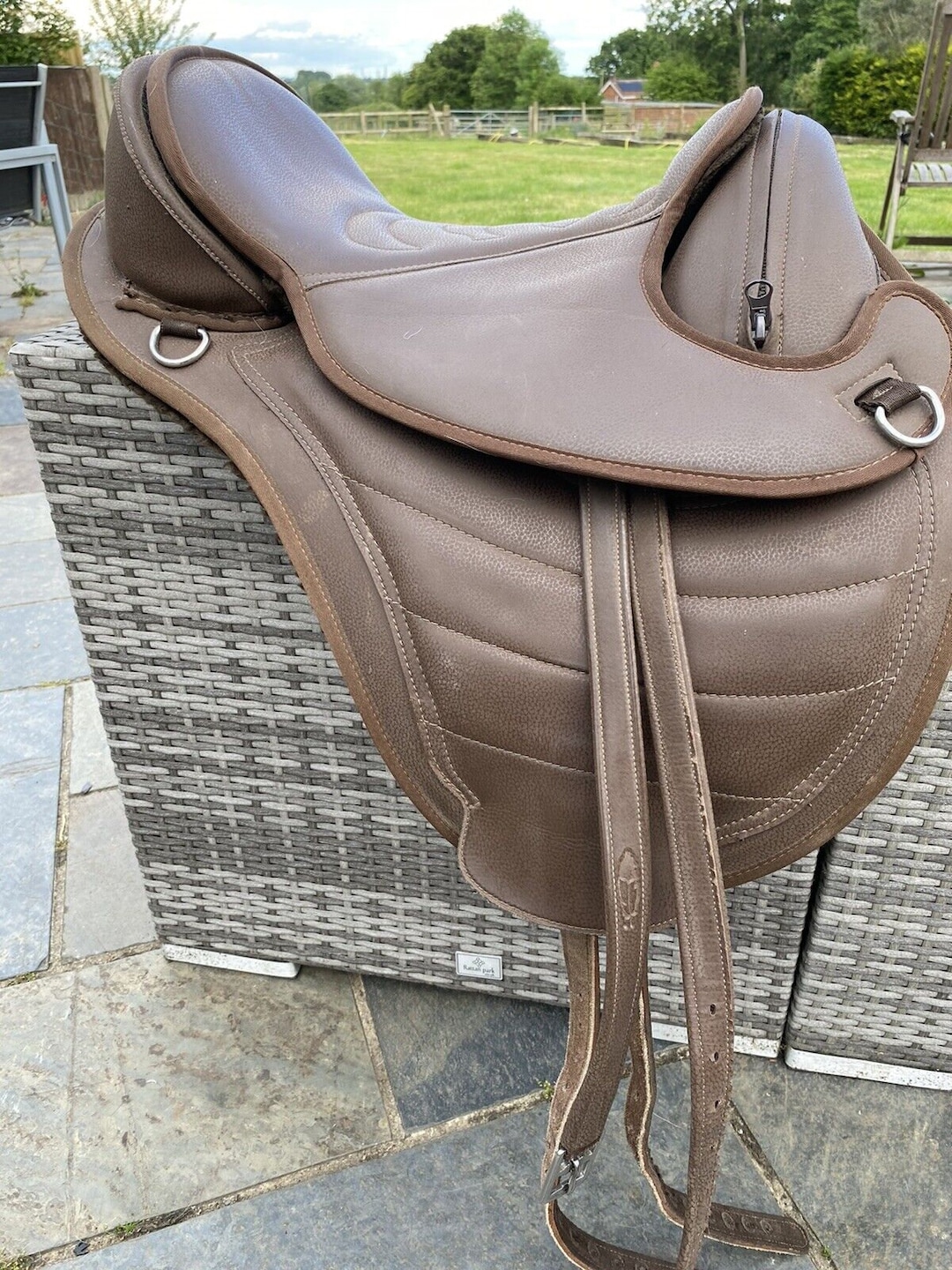 Handmade New Synthetic Treeless Saddle With Stirrup Size Etsy
