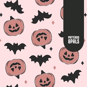 Modello senza cuciture di Halloween, file senza cuciture carino di Halloween, modello di Jack O' Lantern, file con modello senza cuciture di Halloween per bambini per uso commerciale