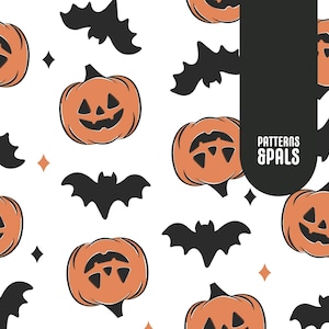 Modello senza cuciture di Halloween, file senza cuciture carino di Halloween, modello di Jack O' Lantern, file con modello senza cuciture di Halloween per bambini per uso commerciale