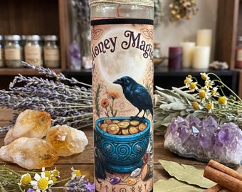 Money Magick Candle | Prosperity Abundance Spell Intention Candle