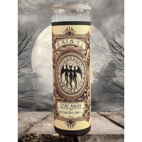 Haints Stay Away Fixed Conjure Candle | Spiritual Protection, Cleansing, Space Clearing