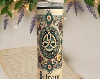 Beltane Holiday Witchcraft Candle | For Fertility, Love, New Beginnings, Rituals, Altars