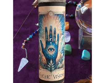 Psychic Visions Fixed Divination Candle | Magick , Omens, Self-Reflection, Mystical Candle