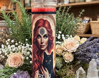 Freya Goddess Candle | For Love Spells, Beauty Rituals, Protection Magick