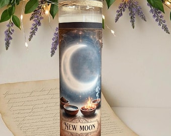 New Moon Witchcraft Candle: Prosperity & New Beginnings Spell