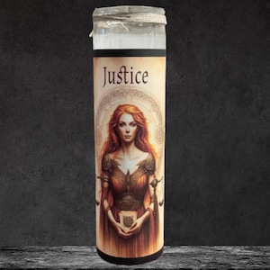 Justice Witchcraft Candle for Resolutions, Legal Matters, Court Rituals, Spellwork