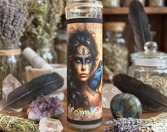 Morrigan Goddess Candle | For Fate, Prophecy, Magick Rituals, Witchcraft