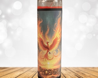 Phoenix Animal Spirit Candle | Transformation. Mysteries, Hidden Truth, Rebirth, Sacred Flame