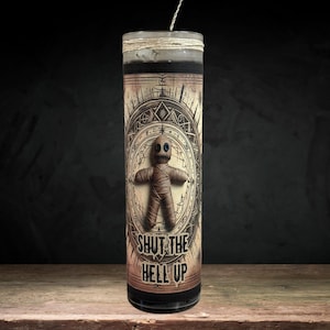 Shut The Hell Up Conjure Candle | Repel Negative Influences, Stop Gossip, Spellwork Candle