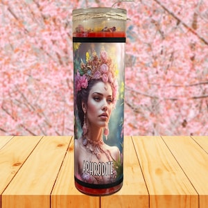 Aphrodite Goddess Candle | For Love, Passion, Romance Ritual, Magick