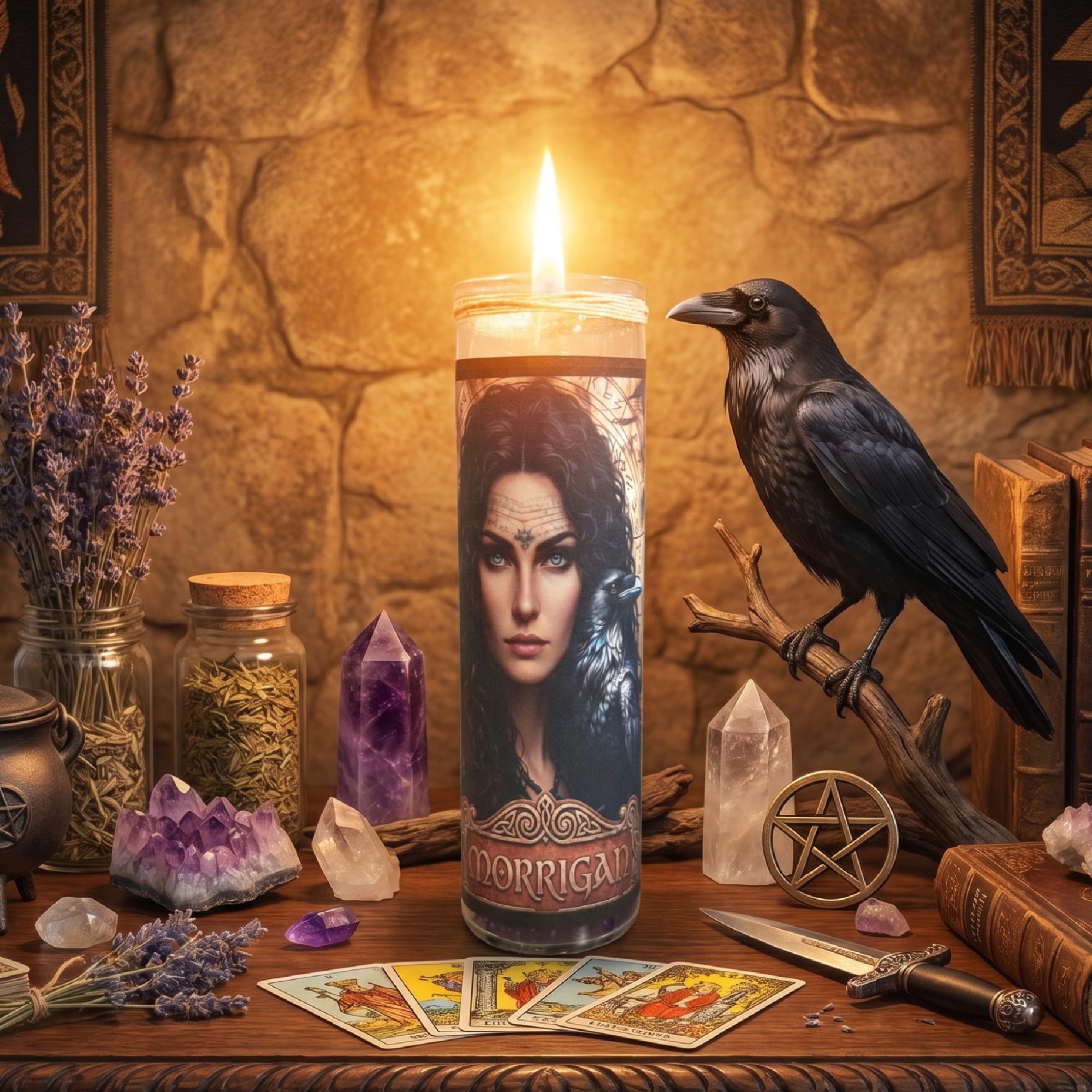 Morrigan Goddess Candle | for Fate, Prophecy, Magick Rituals ...