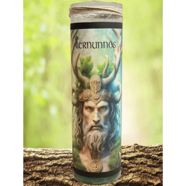 Cernunnos Fixed Deity Candle | Transformation, Green Magick, Altars
