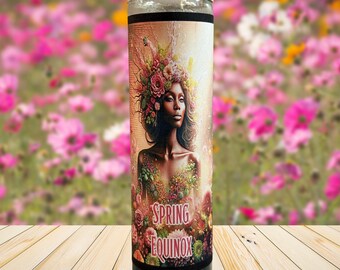 Spring Equinox Witchcraft Candle: 7 Day Ritual Altar Candle