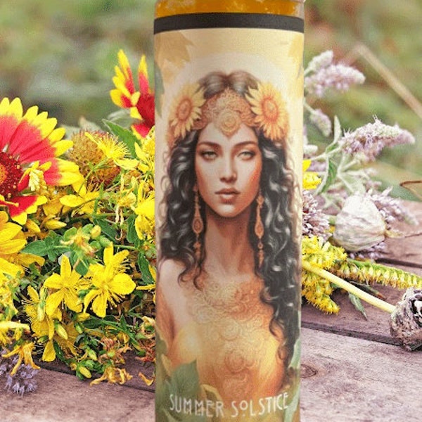 Summer Solstice Fixed Witchcraft Candle | Ritual Candle |Pagan Altar Supplies