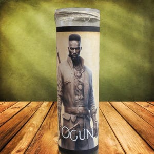 Ogun Orisha Candle |  The Ultimate Embodiment of Strength, Valor, and Protection