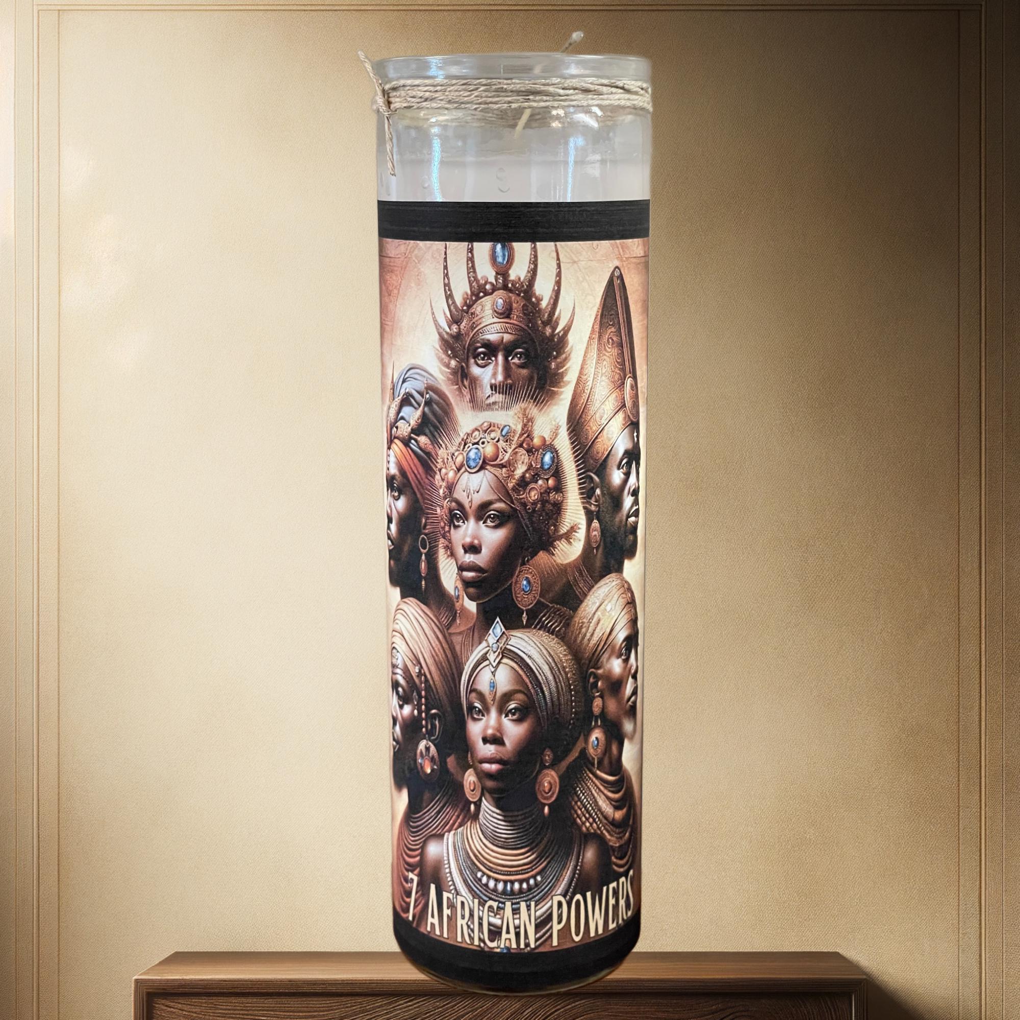 7 African Powers Conjure Candle | Rituals, Divine Blessings, Spiritual Guidance