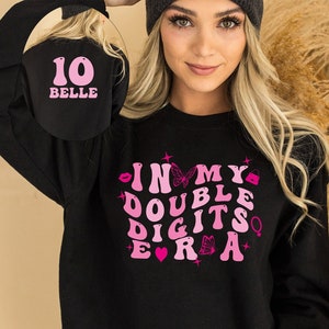 In My Double Digits Era Shirt, Custom Name 10th Birthday Shirt, Personalized Birthday Birthday Girls Party Tee, 10 Year Old Birthday Gift