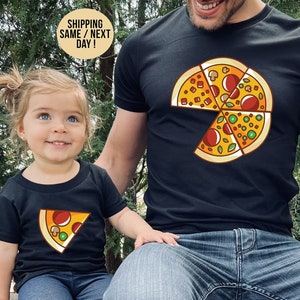 Pizza and Pizza Slice Matching Shirt, Dad And Me Tee, Mommy and Daughters Shirt, Parent & Child Pizza, Daddy And Son T-Shirt, Dad T-Shirt