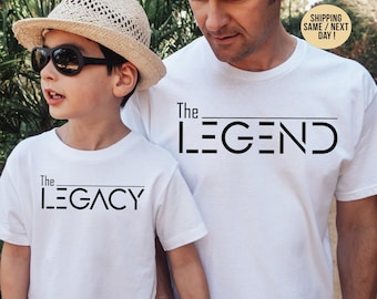 The Legend The Legacy Daddy and Me Shirt,Father Son Shirt,Matching Dad and Baby Shirts,Fathers Day Gift, Dad And Daughter Legend Shirts,