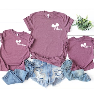 Custom Disney Family Shirts, Mickey and Minnie Hat Shirt, Disneyland T-shirt, Disneyworld Family Shirts, Custom Disney Vacation Trip Shirts
