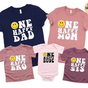 One Happy Dude Birthday Shirt: Matching Family Tees